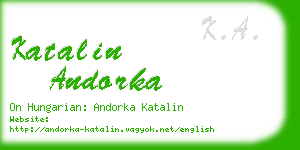 katalin andorka business card